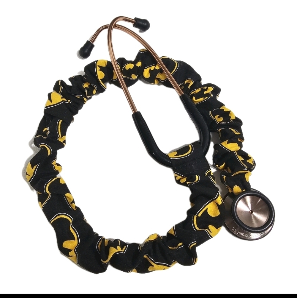 Handmade Batman Superhero Black Stethoscope Sleeve: Washable Cotton Cover